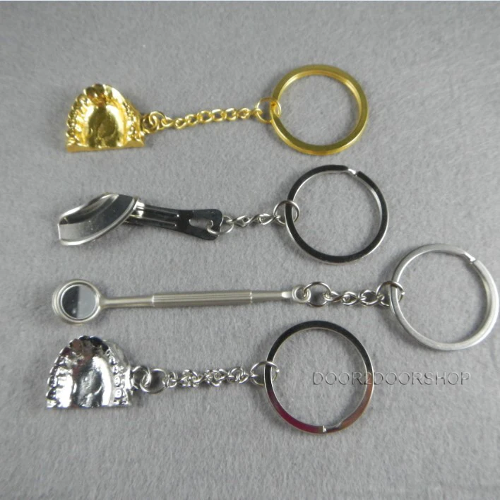 4 шт. Ассорти Брелки Молярная Shaped Зубов Стоматолог Стоматологической Лаборатории