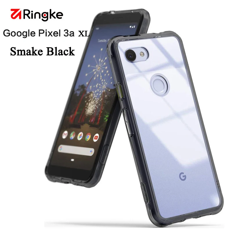 Ringke Fusion для Google Pixel 3a прозрачный ПК задняя крышка и Мягкая Рамка гибридный для Pixel 3a крышка Mil защита от падения - Цвет: Smoke Black  3a XL