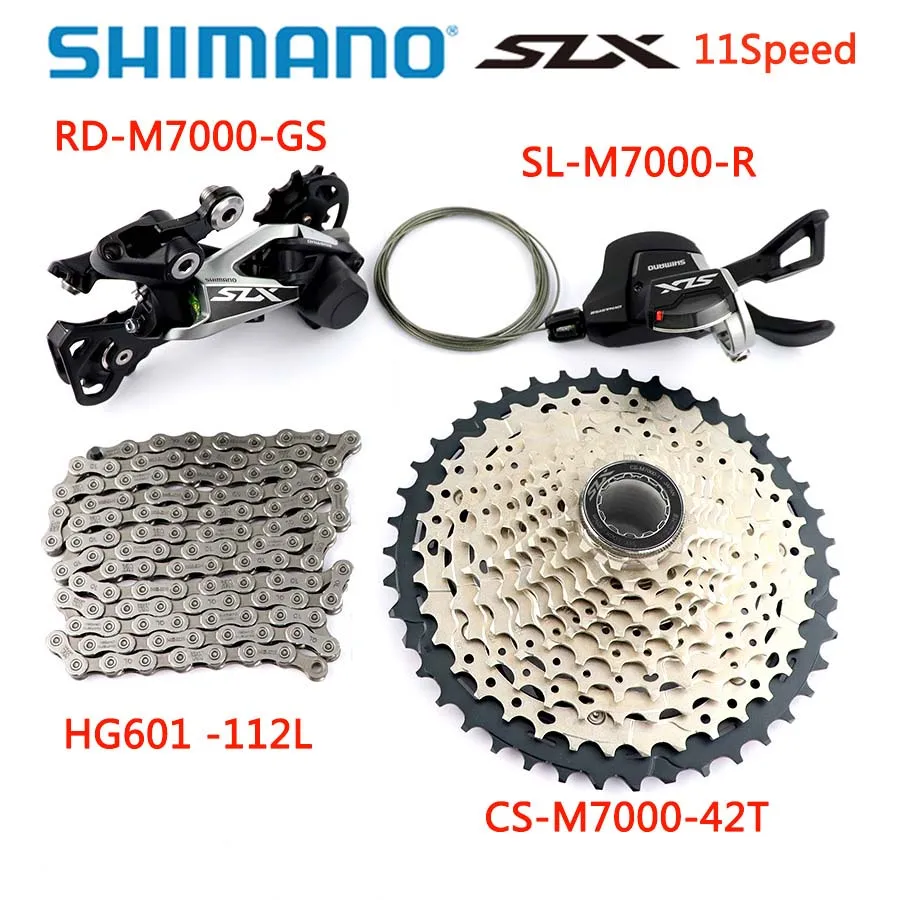 11-42T Bulk HG601 Shimano SLX M7000 Groupset Upgrade-Kit горный велосипед 11 скоростей M7000 42 T/46 T кассета и задний переключатель переключения передач/рычаг переключения передач/цепь HG601 - Цвет: 11-42T Bulk HG601