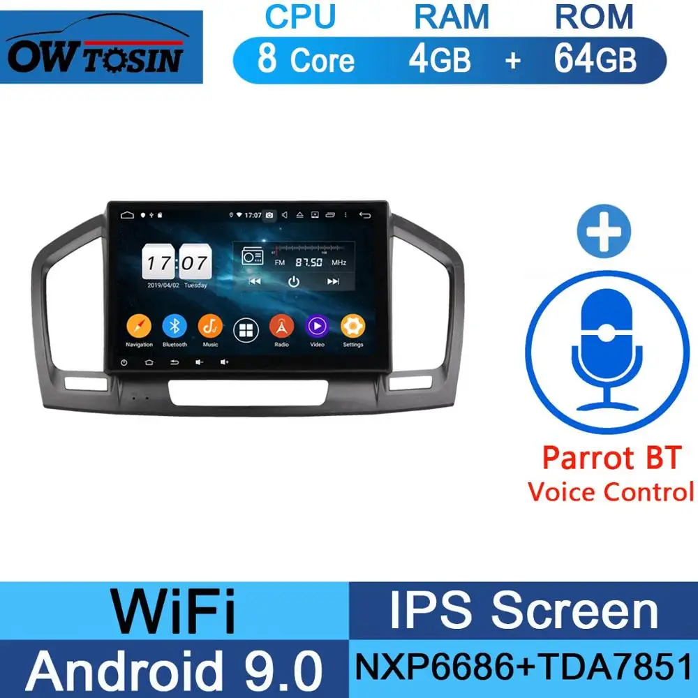 64G Parrot BT 10," 8 Core 4G+ 64G Android 9,0 Автомобильный DVD плеер для Opel Vauxhall Opel Insignia 2008 2009 2010 2011 2012 2013 gps Navi Радио попугай BT - Цвет: 64G Parrot BT
