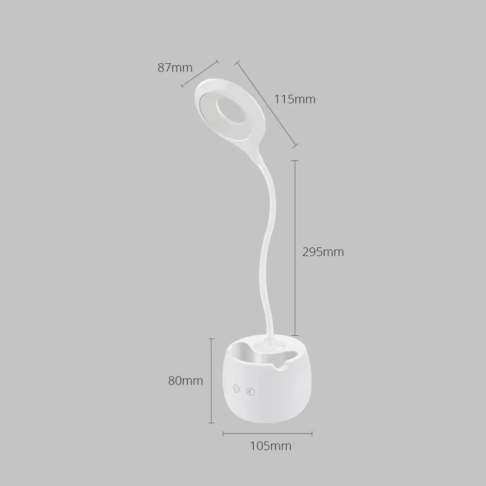 With Pen Holder Держатель-клипса для женщин, косметический светильник s, светодиодный светильник-зеркало, диммер, сенсорный переключатель, для хранения, кисти для макияжа, настольная декоративная лампа, Coiffeuse - Испускаемый цвет: With Pen Holder
