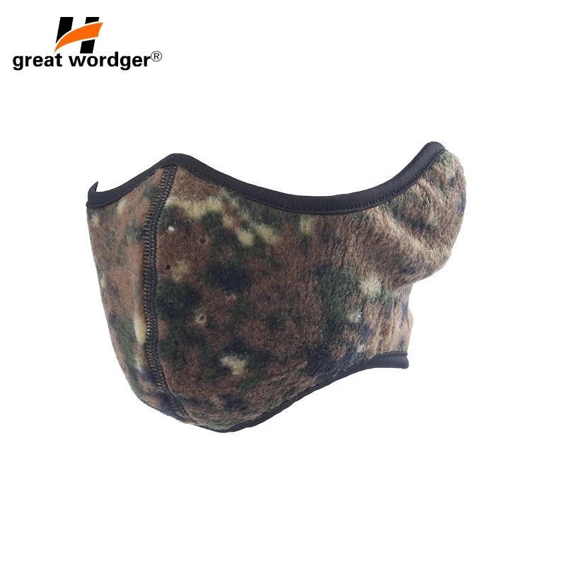 Winter Warm Fleece Balaclavas Ski Cycling Half Face Mask Cover Outdoor Sport Windproof Headwear Neoprene Masks | Спорт и развлечения