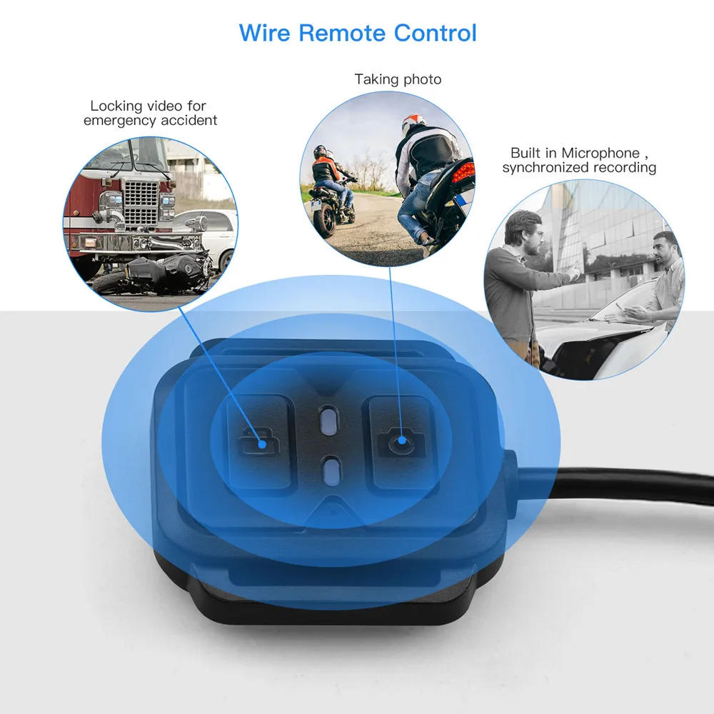 Blueskysea DV527 Wi Fi мотоцикл регистраторы Full HD 1080 p двойной камера 110 угол последняя