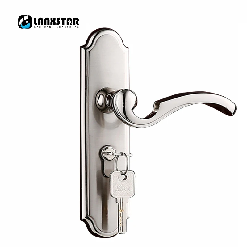 LANXSTAR High Strength Zinc Alloy Locker New 50 Door Lock-body Double Lock-tongues Big Size Handle Lock