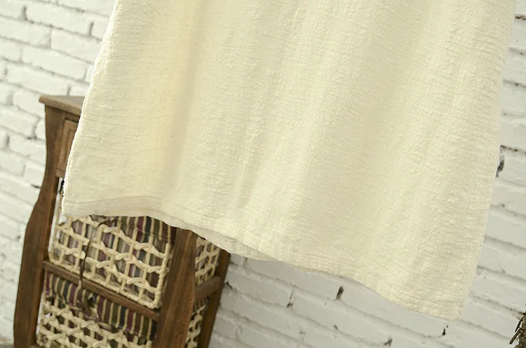 Женская рубашка из хлопка и льна белая Повседневная футболка с коротким рукавом