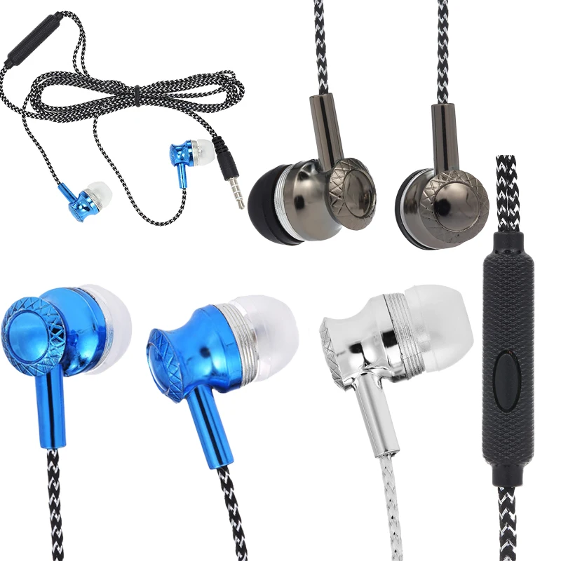 Проводные наушники 3 5 мм вкладыши гарнитура стерео музыкальные с микрофоном для