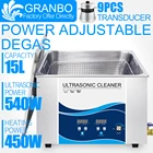 Granbo цифровой ультразвуковой очиститель 15L 0-540W Мощность Регулируемый с откачивание Газа Отопление стиральная лаборатории цены металлические Запчасти масло для обезжиривания