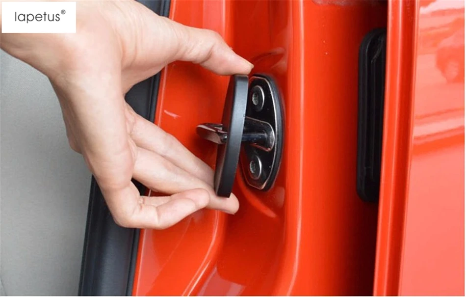 

Lapetus Accessories For Volkswagen T-Roc T Roc 2018 - 2021 Black Car Door Lock Protector Molding Cover Kit Trim 4 Pcs / Plastic