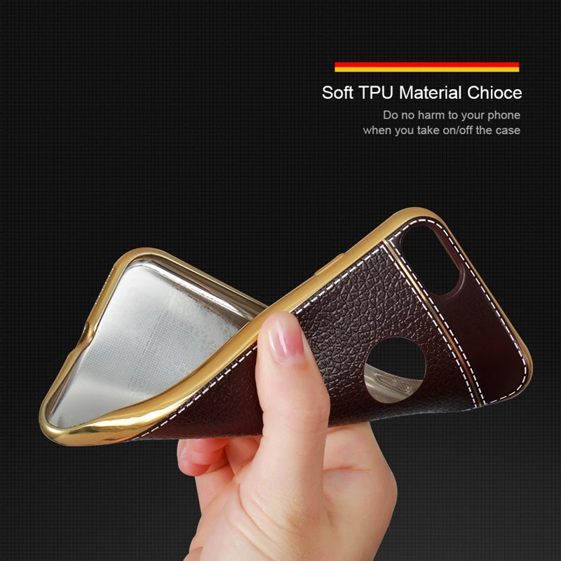 Чехол KISSCASE из мягкого ТПУ личи для iPhone X 10 чехол телефона 8 7 Plus 6 6s 5 5S SE задняя