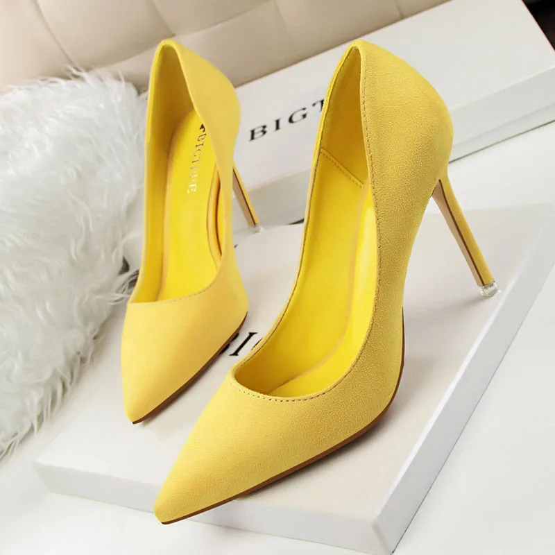 

VTOTA High Heels Pumps Women Wedding Shoes Slip On Shallow Party Office High Heels Sexy Thin Heel Lady Shoes chaussures femme