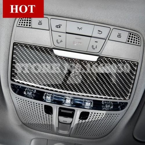 Carbon Fiber Front Reading Light Trim Cover For Benz E Class W213 S213- 1pcs
