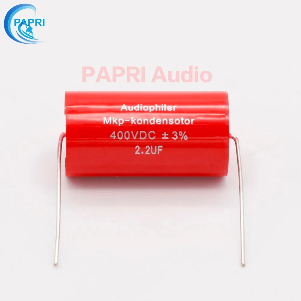 

PAPRI Audiophiler Axial MKP 2.2UF 400VDC Audio Grade Capacitor For Hifi Audio Tube Guitar Amplifier Speaker Coupling DIY 10PCS