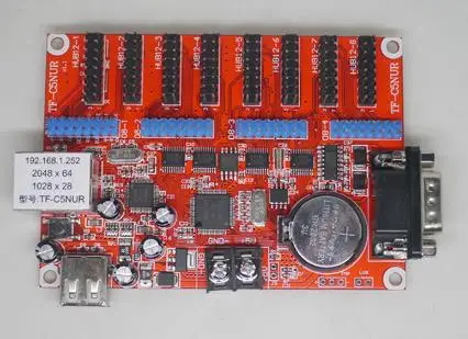 

TF-C6NUR(TF-C5NUR) Ethernet+USB+Serial ports communication led display screen controller card