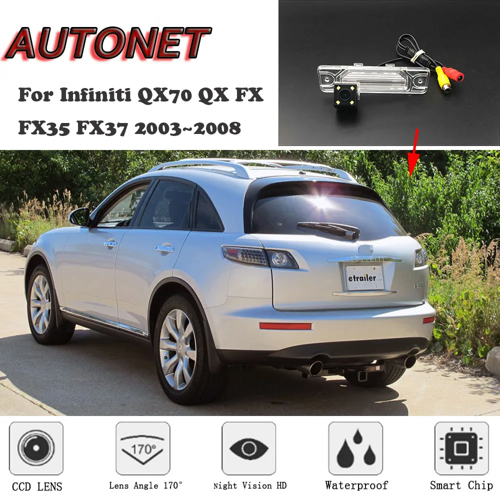 Камера заднего вида с ночным видением для Infiniti QX70 QX FX FX35 FX37 2003 ~ 2008 CCD/камера или