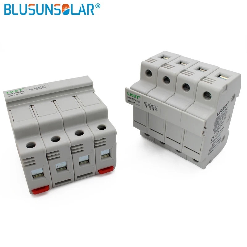 Комплект предохранителей BULSUNSOLAR1 4P 10/20A 1000 В постоянного тока с плавким