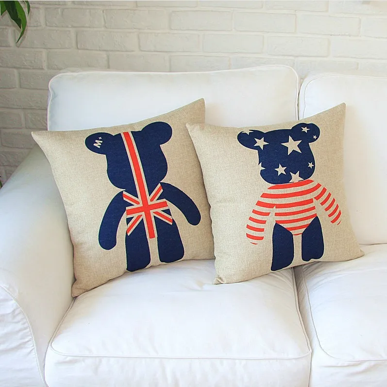 2014 Горячая продажа британских и американских флагов подушки с изображением