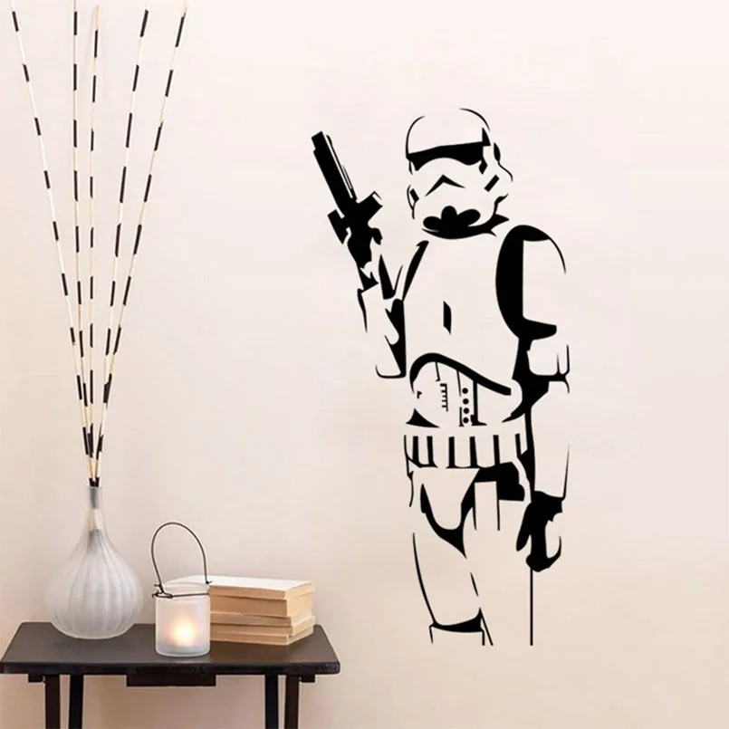Классический Stormtrooper стены Стикеры Звездные войны Виниловая Наклейка Искусство