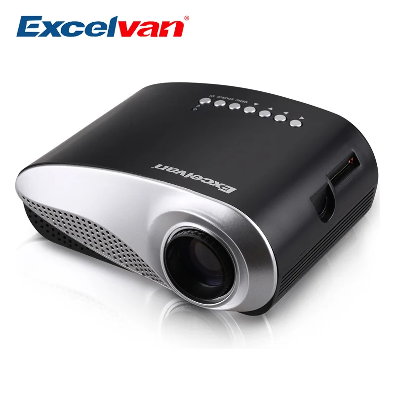 Excelvan RD802 портативный проектор домашний кинотеатр светодиодный ЖК 480*320P USB/VGA/HDMI