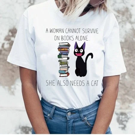 

Женская футболка Fashionshow-JF A с принтом кошки, летняя одежда хорошего качества, повседневные топы