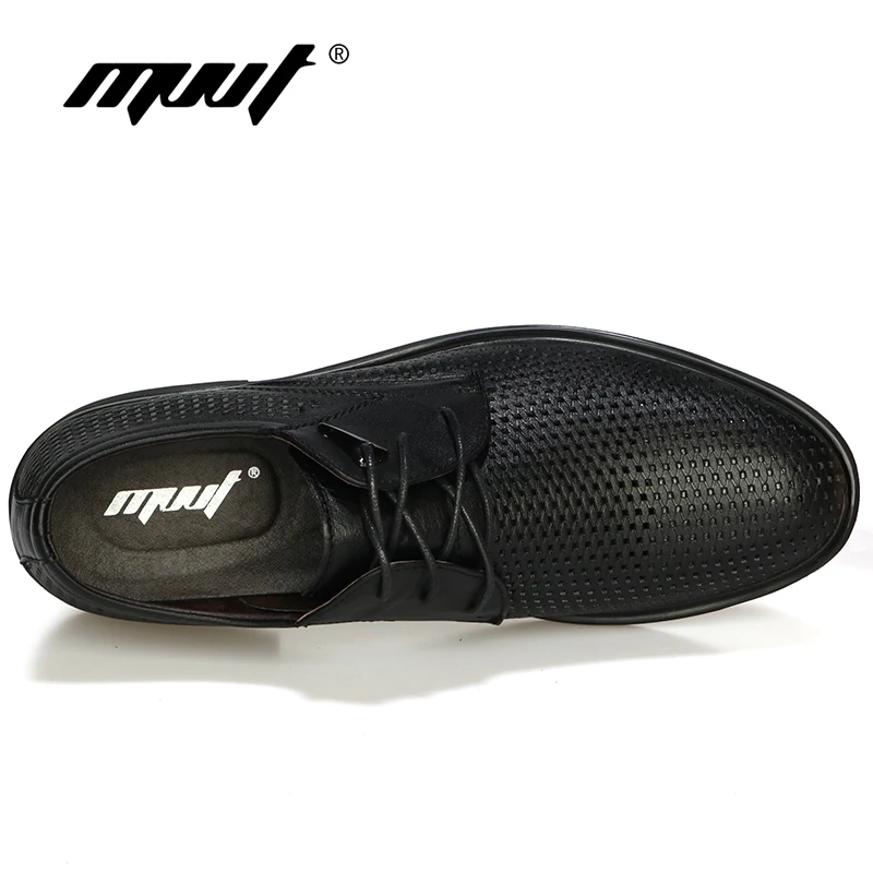 Туфли мужские из натуральной кожи оксфорды дышащие с перфорацией модельные