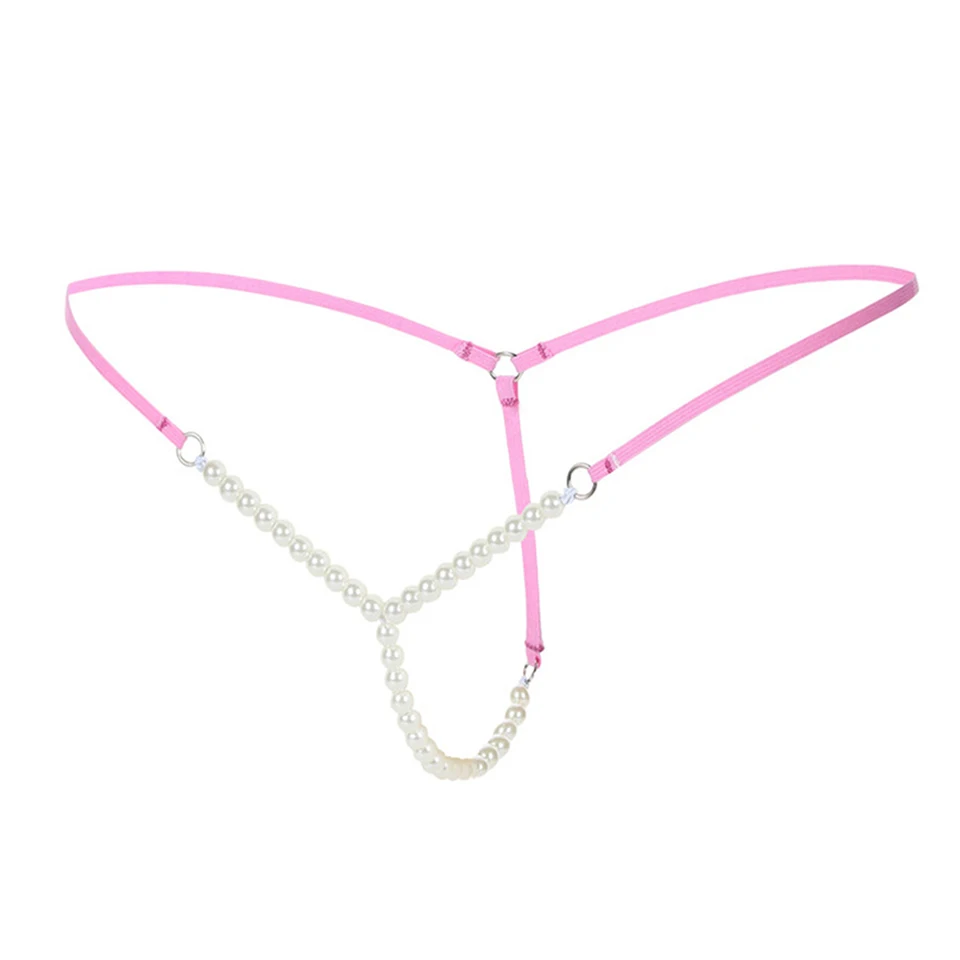 Сексуальные женские стринги и Нижнее белье с жемчугом G String Crotchless PantiesThong трусы