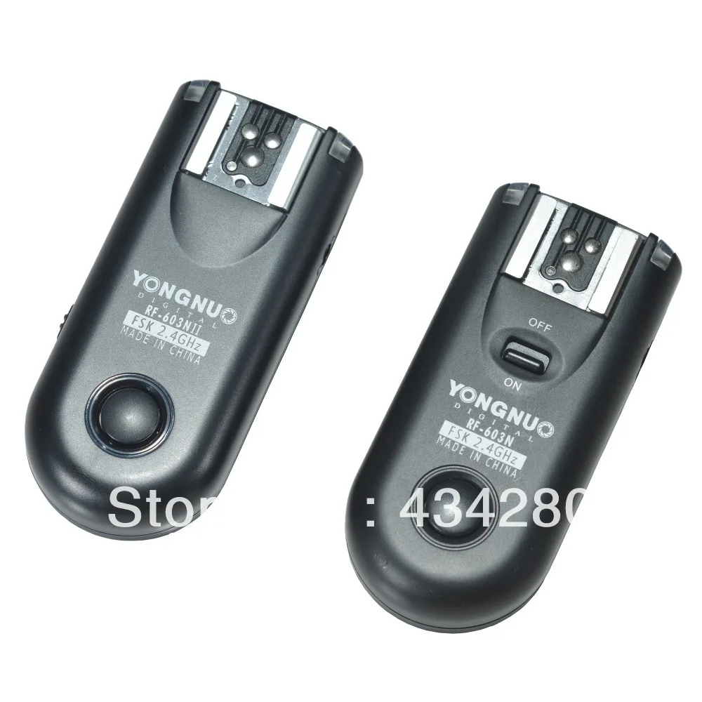 Триггер вспышки Yongnuo RF603II для D4 D3x D3s D3 D2x D2 D800E D800 D700 D300s D300 D200 D100 N90s F5 F6 F100 S5 S3|yongnuo flash