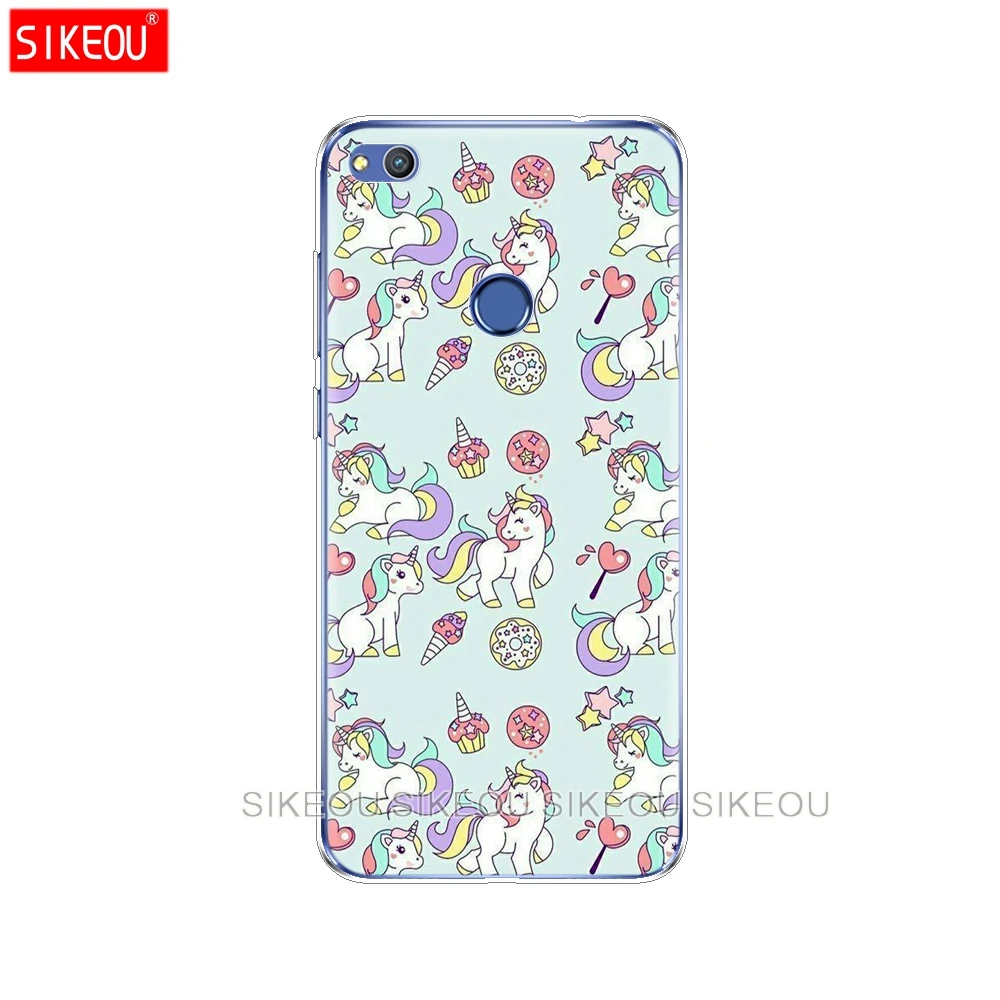 Силиконовый чехол для телефона Huawei P20 P7 P8 P9 P10 Lite Plus Pro 2017 p smart 2018 Rainbow Lovely Unicorn |