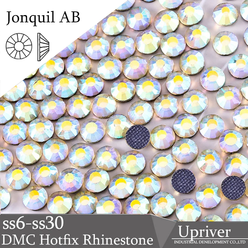 Rhinestone Round Glass Stones For DIY SS6 SS10 SS16 SS20 SS30 Jonquil AB DMC|Стразы| |