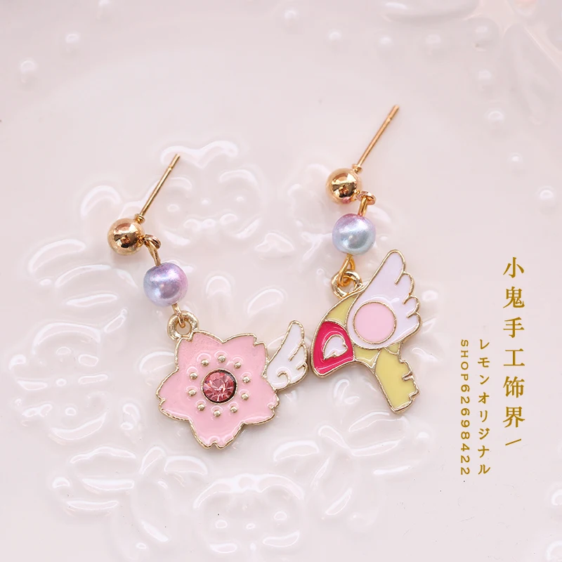 Stud earring Розовые японские аксессуары для волос заколка в Стиле Лолита боковая заколка kc великолепный галстук-бабочка берет мягкая сестра - Цвет: Stud earring
