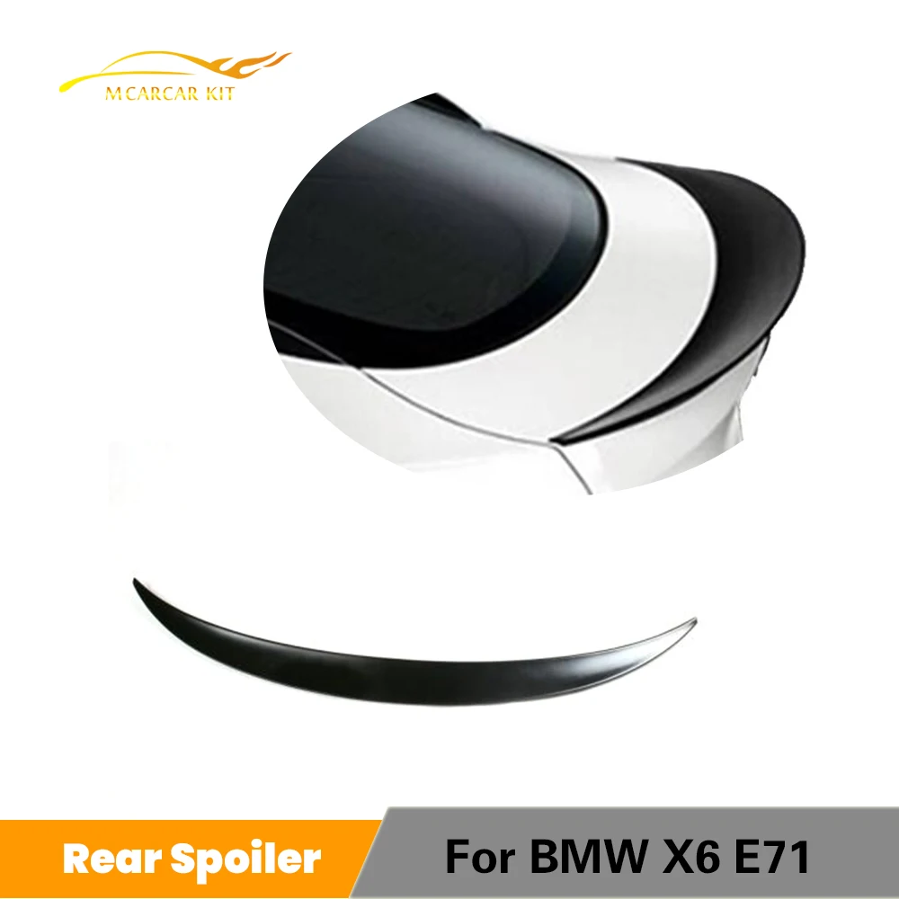 Для BMW X6 E71 2008 2014 задний спойлер багажник загрузки губы крыло PU Неокрашенный