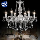 DX Роскошные прозрачного хрусталя Светодиодный Люстра Освещение Гостиная люстра K9 хрустальные люстры подсвечник lampadario светодиодный avize