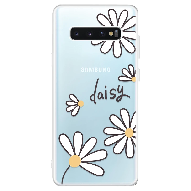 Чехол для samsung Galaxy S10, Мягкий ТПУ силиконовый прозрачный чехол для телефона, для Galaxy S10e S10 Plus S10+ чехол для пары - Цвет: 28