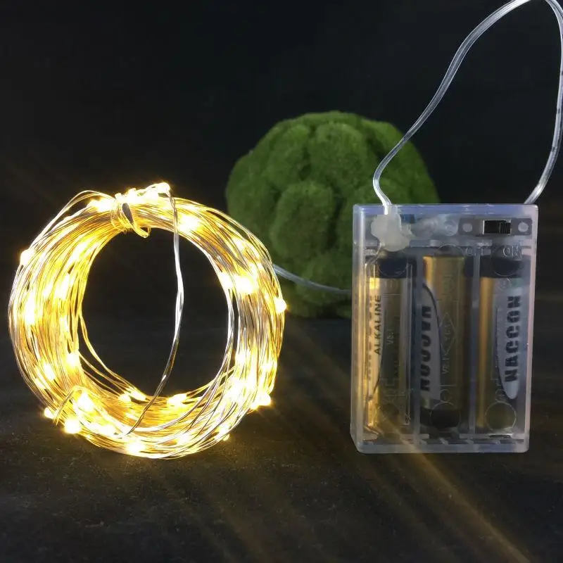 

5pcs *10M 100LEDs AA battery operated led string lights led fairy lights Christmas lamps Lights Xmas Wedding Party Decoration