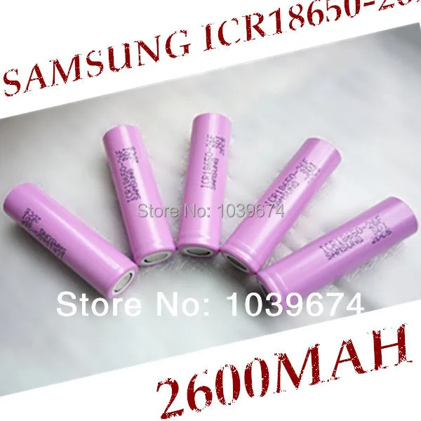 100% реальный для SAMSUNG ICR 18650 26FM 2600 мАч литий ионная аккумуляторная батарея