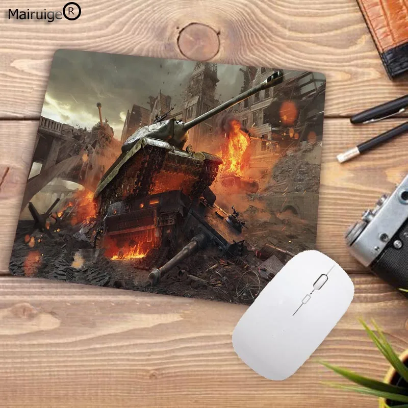 22X18CM Mairuige Promotion Russia 220*180*2MM High Speed New World of Tanks Game Vintage Stylish Mouse Pad Gaming Rectangle Mousepad - Цвет: 22X18CM