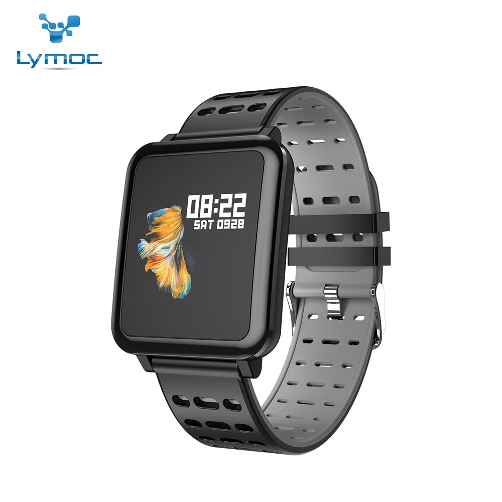 LYMOC T2 Смарт-часы напоминают о звонке шагомер Здоровье Bluetooth наручные часы IP67 Водонепроницаемый пульсометр для всех телефонов - Цвет: Gray
