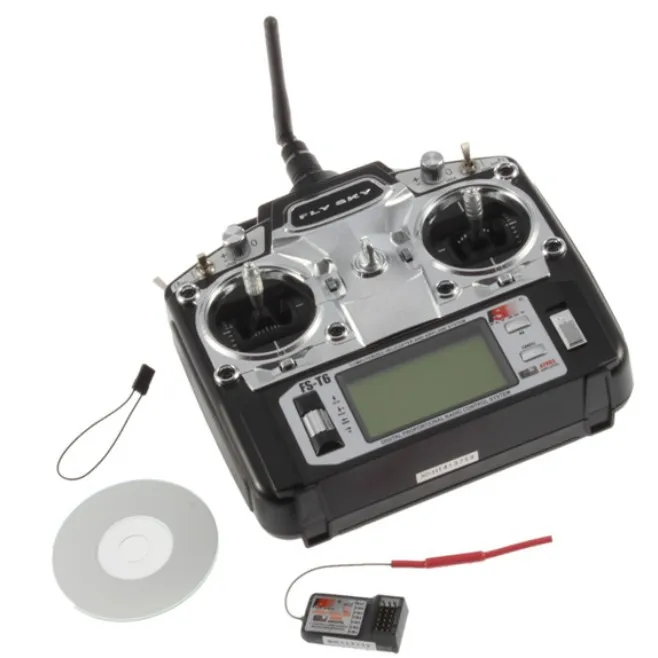 Передатчик Flysky FS T6 Mode 2 6ch 4g с ЖК экраном и приемником R6B Для радиоуправляемых