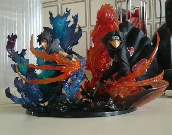 23 см аниме Наруто ПВХ фигурка Zero Uchiha Itachi Fire Sasuke Susanoo Relation коллекция модельных