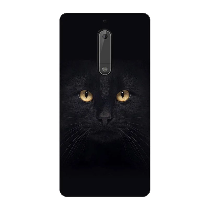 Милый мультяшный чехол для Nokia 5 TA 1053 Nokia5 2 дюйма с рисунком кошки напечатанный