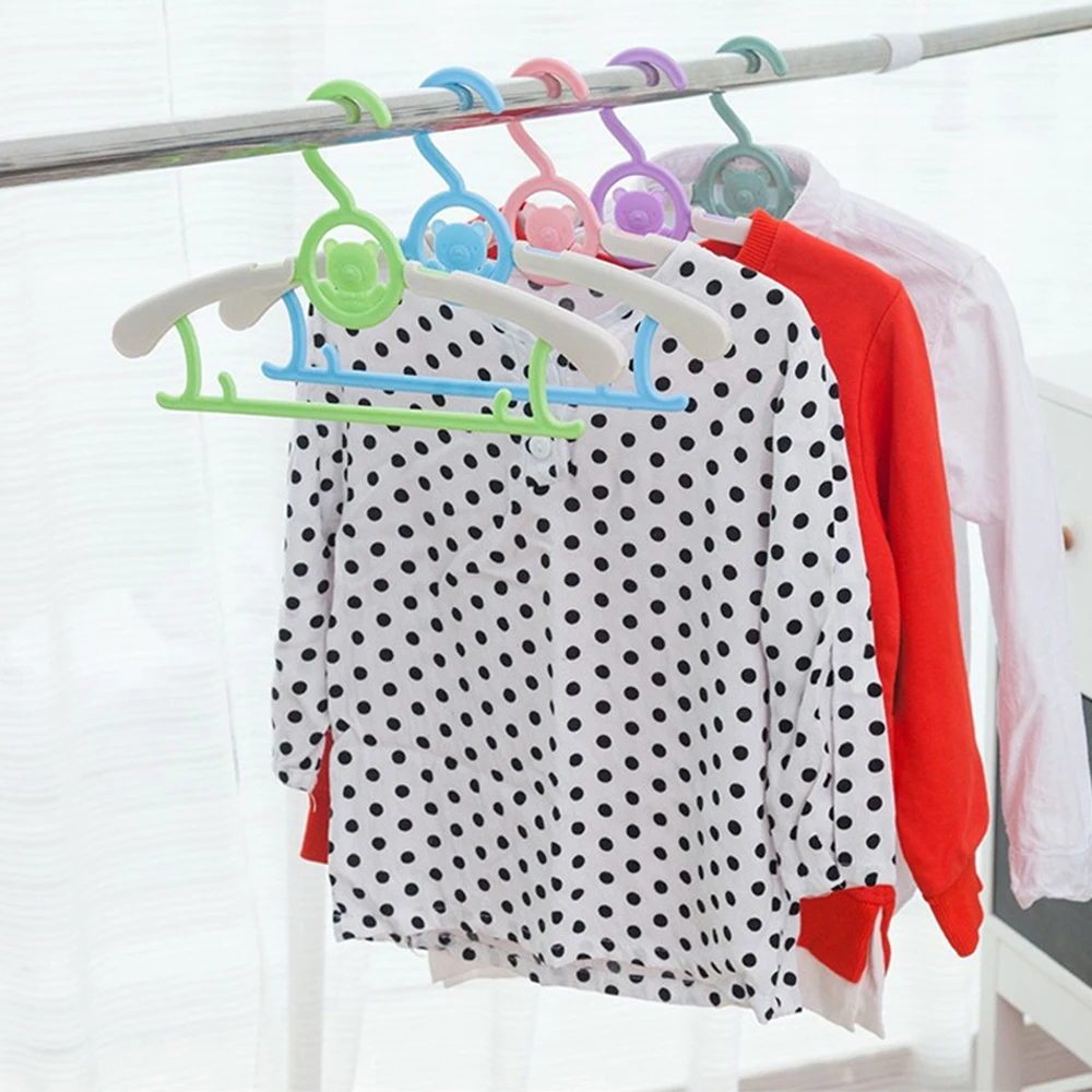10 шт./компл. домашняя Гибкая вешалка для одежды Нескользящая пластиковая Милая