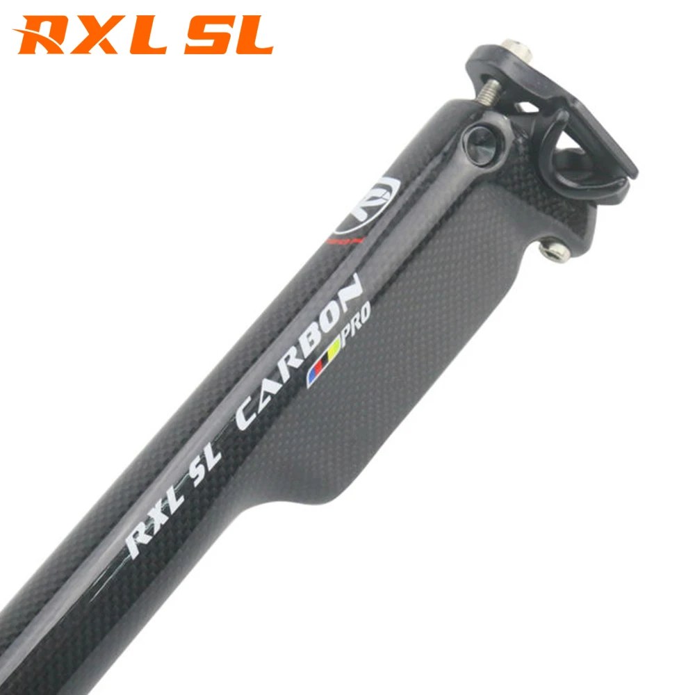 

Карбоновые Подседельный штырь RXL SL 3K, глянцевые/матовые карбоновые Подседельный штырь для MTB/дорожного велосипеда 27,2/400 мм, карбоновые Подседельный штырь 30,8/31,6 мм