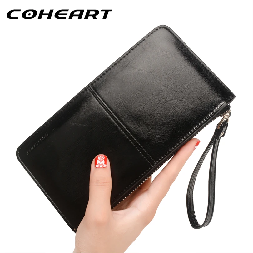 COHEART модный бренд женский кошелек масло воск кожа конфеты цвет карта наличные