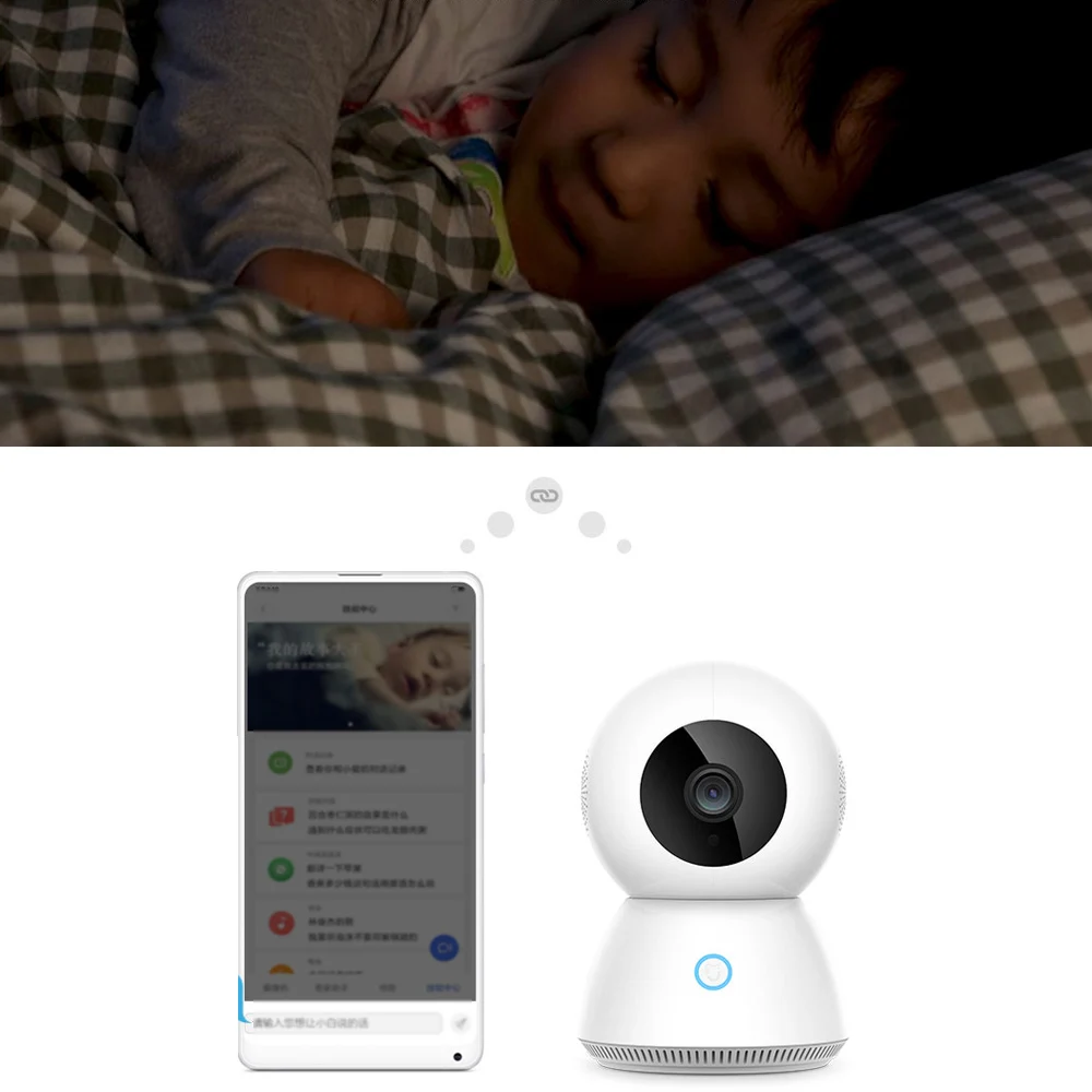 Умная камера Xiaomi Mijia Xiaobai панорамная IP 1080P Full HD с ночным видением и углом обзора 360