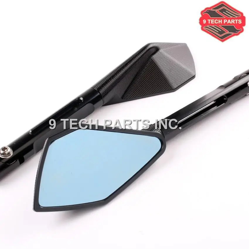 

New Pentagon Design CNC Mirror Motorcycle Rear Side Mirrors Universal fitment for most Street Cruiser Dirt Bikes Scooters ...
