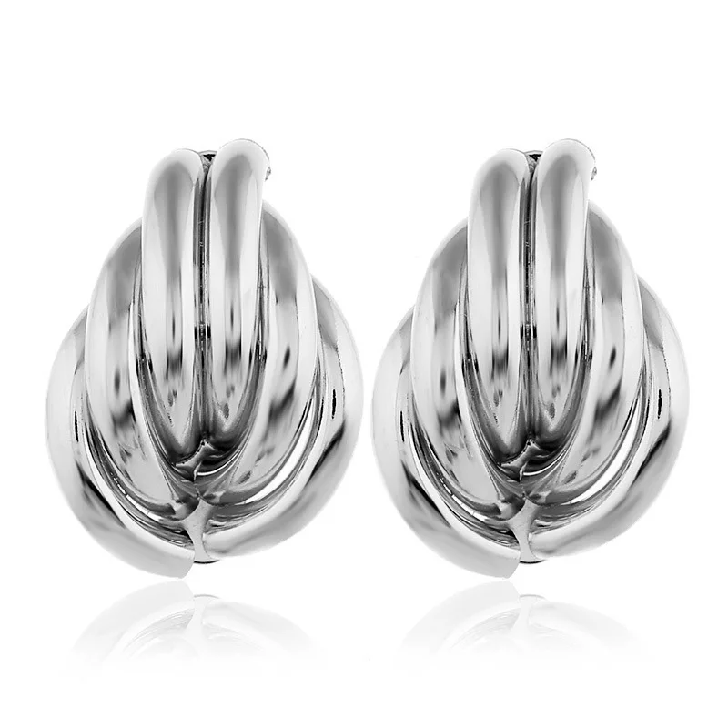 Модный металлический золотой Цвет серьги паровой панк круглый дизайн заявление