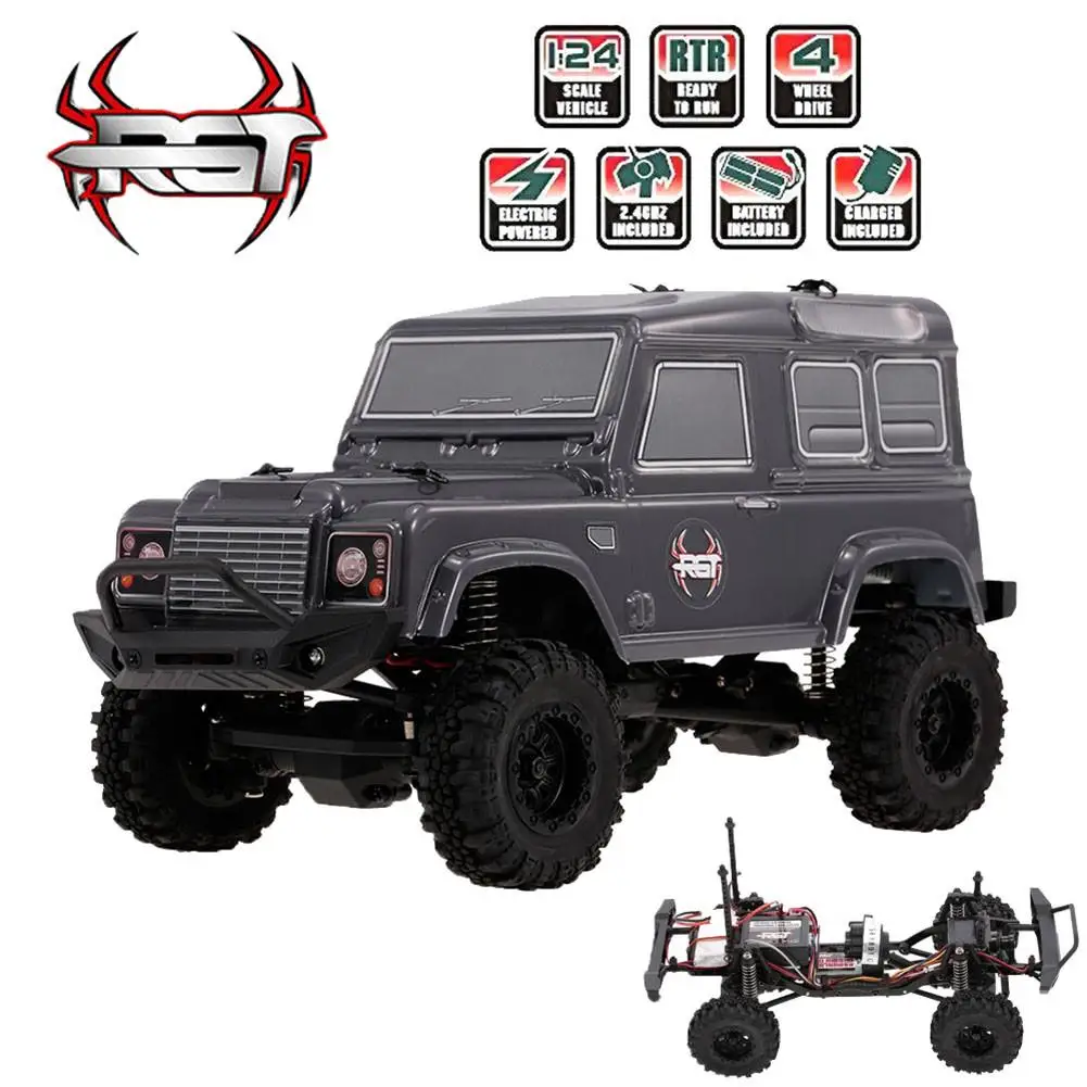 RGT 1/24 2 4 г 4WD 15 км/ч RC Рок Гусеничный Монстр багги HSP автомобиля детские игрушки