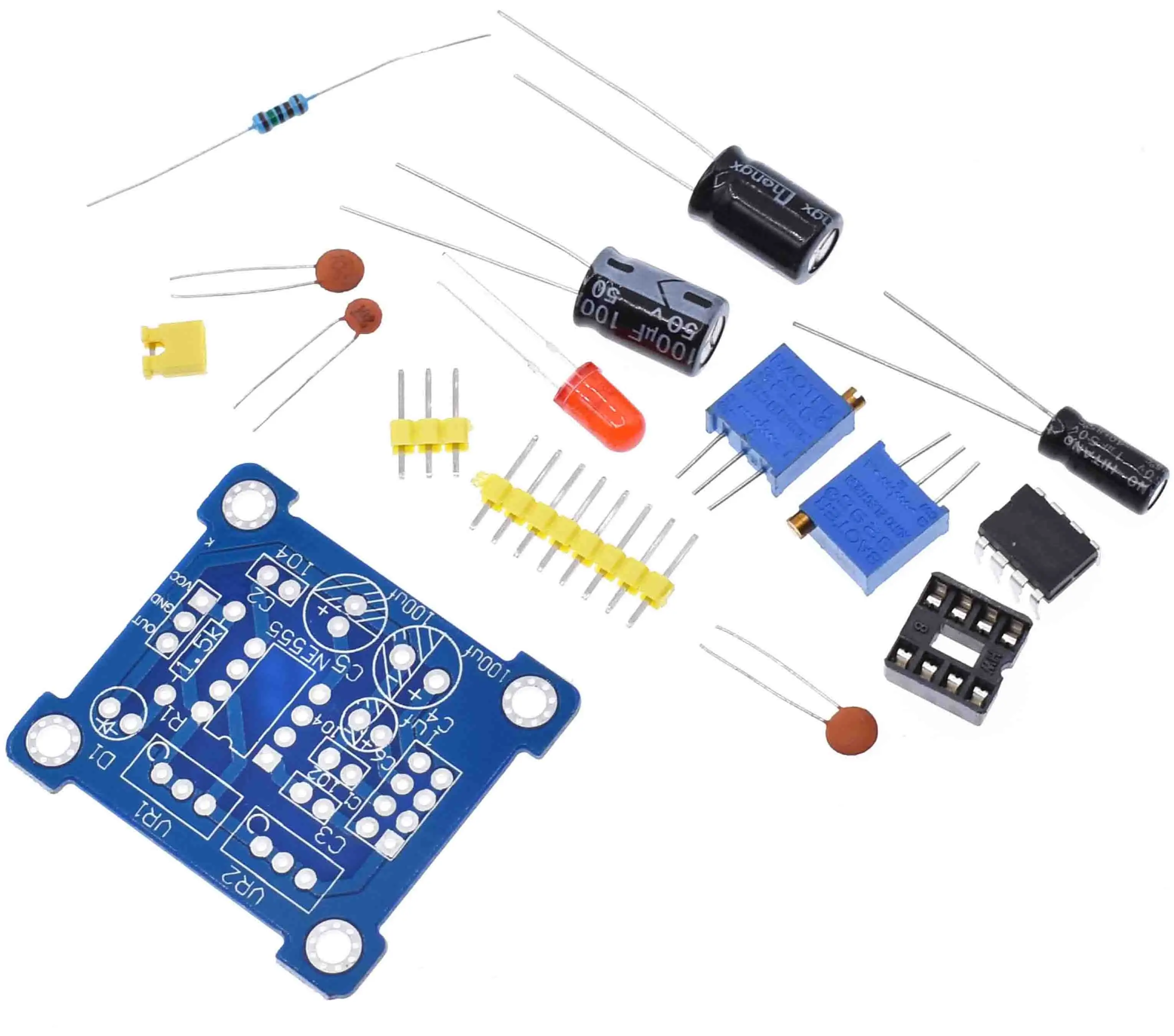 NE555 Pulse Generator Starter Duty Cycle and Frequency Adjustable Module DIY Kit Oscillator Square Wave Signal | Электронные