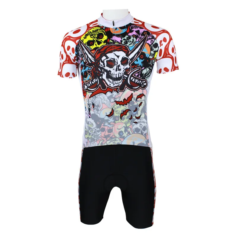 Skull Bike cycling Jersey Breathable Men's Spring and Summer bike clothing Short Sleeved Cycling Jersey