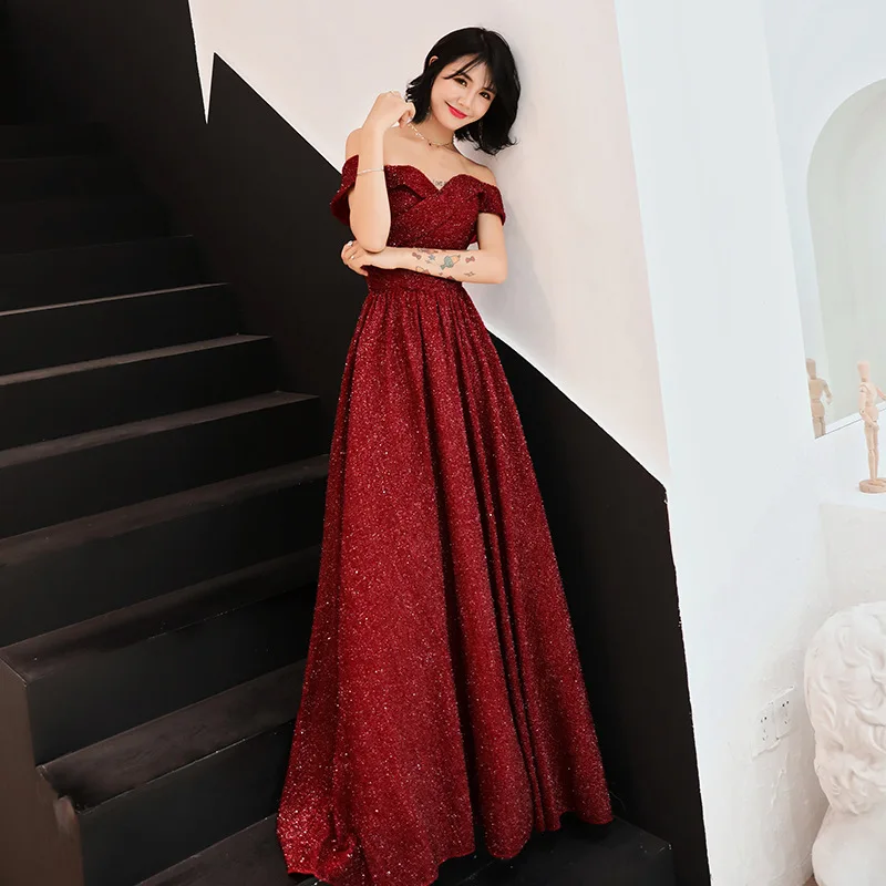 Beauty Emily сексуальное вечернее платье с вырезом лодочкой открытыми плечами