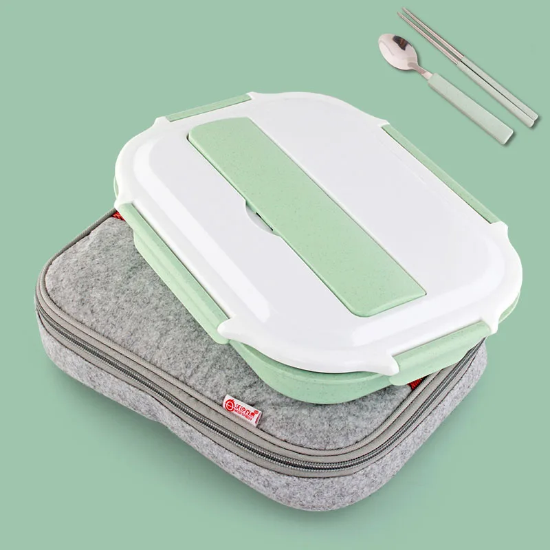 2018 новый японский 304 нержавеющая сталь детская коробка Bento Пшеничная солома